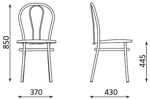 Krzesło kawiarniane TULIPAN CR/RAL WOOD