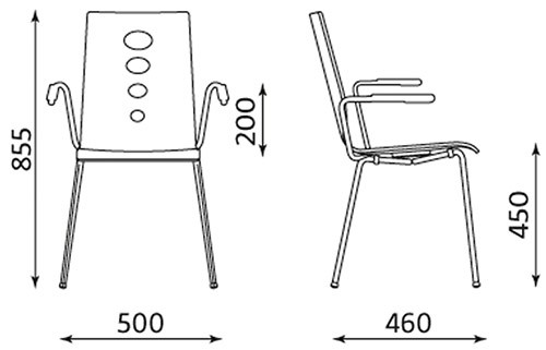 Krzesło kawiarniane LANTANA ARM