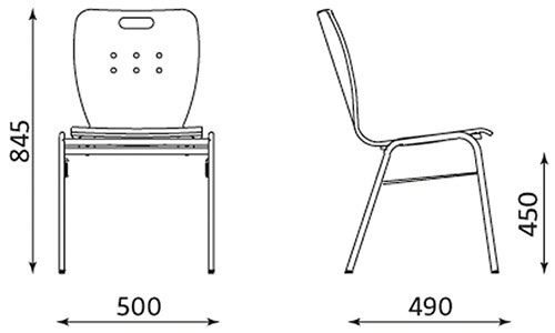 Krzesło sklejkowe WING II.20