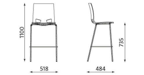 Stołek barowy FONDO PP HOCKER