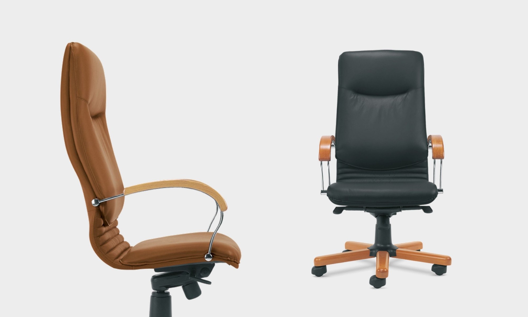 Główna galeria - Fotel obrotowy NOVA WOOD CHROME (4)