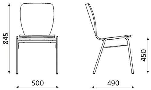 Krzesło sklejkowe WING II