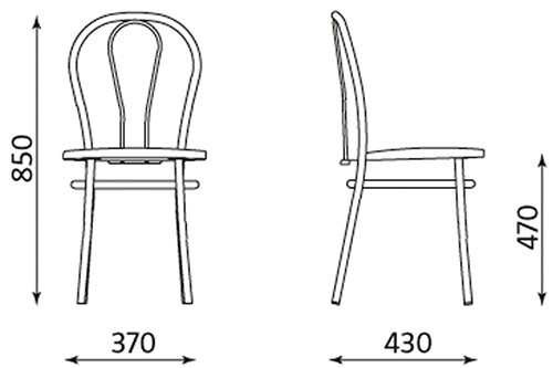 Krzesło kawiarniane TULIPAN
