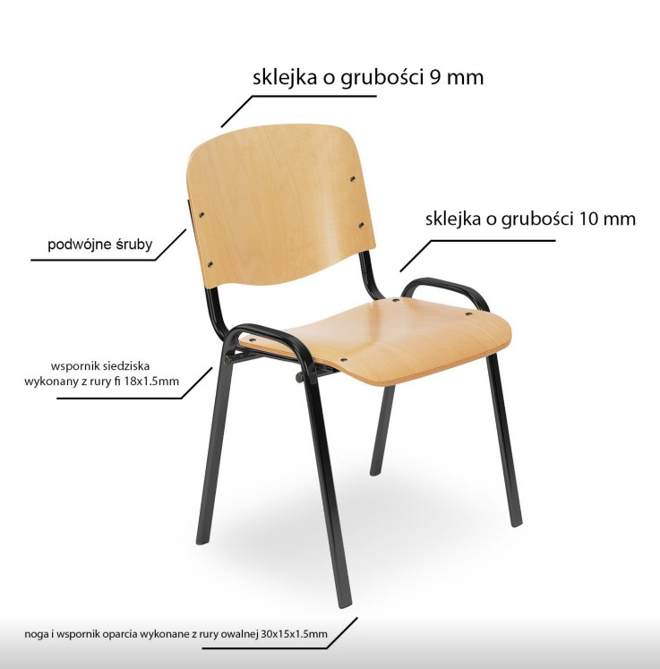 Główna galeria - Krzesło sklejkowe ISO WOOD 4L WZMOCNIONE (4)