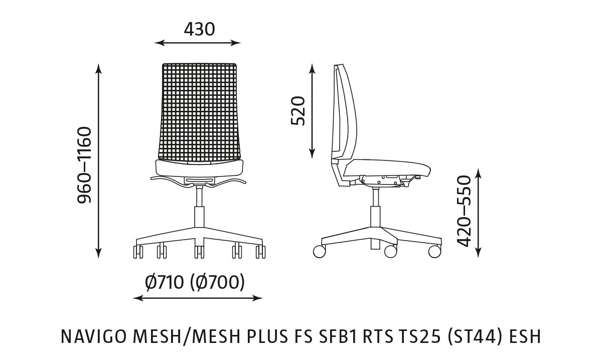 Główna galeria - Navigo KRZESŁO BIUROWE OBROTOWE MESH PLUS (9)