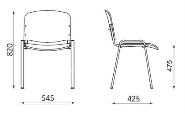 Krzesło konferencyjne sklejkowe ISO WOOD 4L