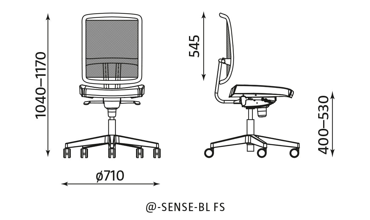 Główna galeria - Krzesło pracownicze @-SENSE-PW-BL FS (2)