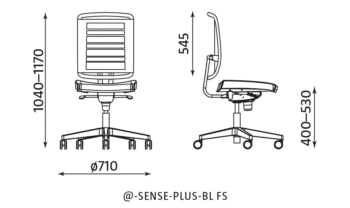 Główna galeria - Krzesło pracownicze @-SENSE-PLUS-PW-BL FS (2)