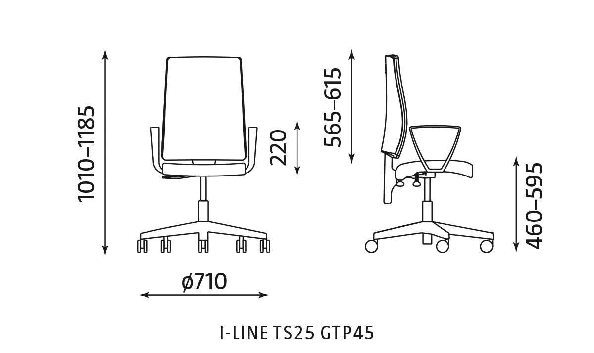 Główna galeria - Krzesło pracownicze I-LINE TS25 GTP45 (3)