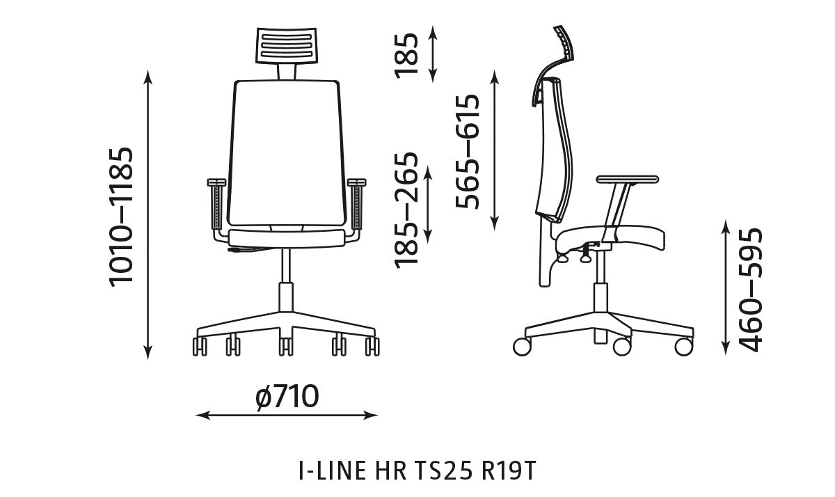 Główna galeria - Krzesło pracownicze I-LINE HR TS25 R19T (4)