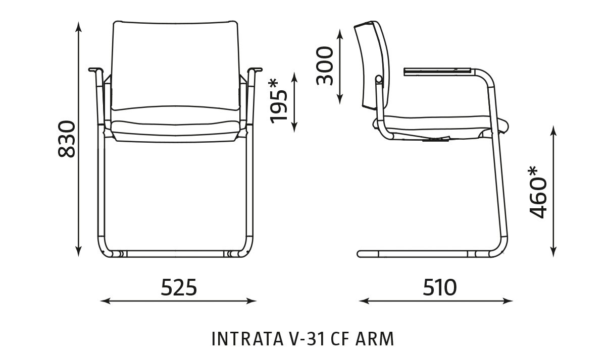 Główna galeria - Krzesło konferencyjne INTRATA V-31 CFBL-NA (3)