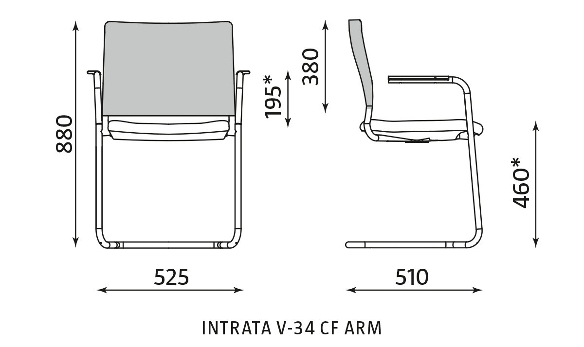 Główna galeria - Krzesło konferencyjne INTRATA V-34-CFBL-ARM (3)