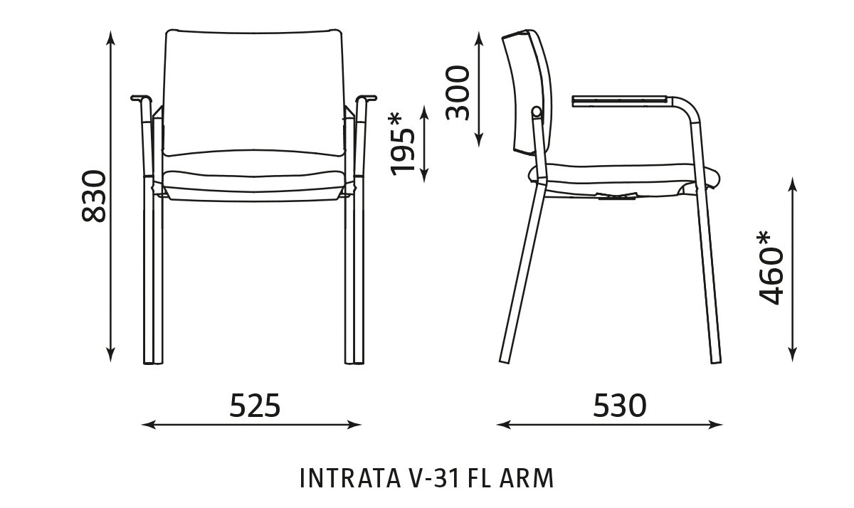 Główna galeria - Krzesło konferencyjne INTRATA V-31 FLBL-NA (2)
