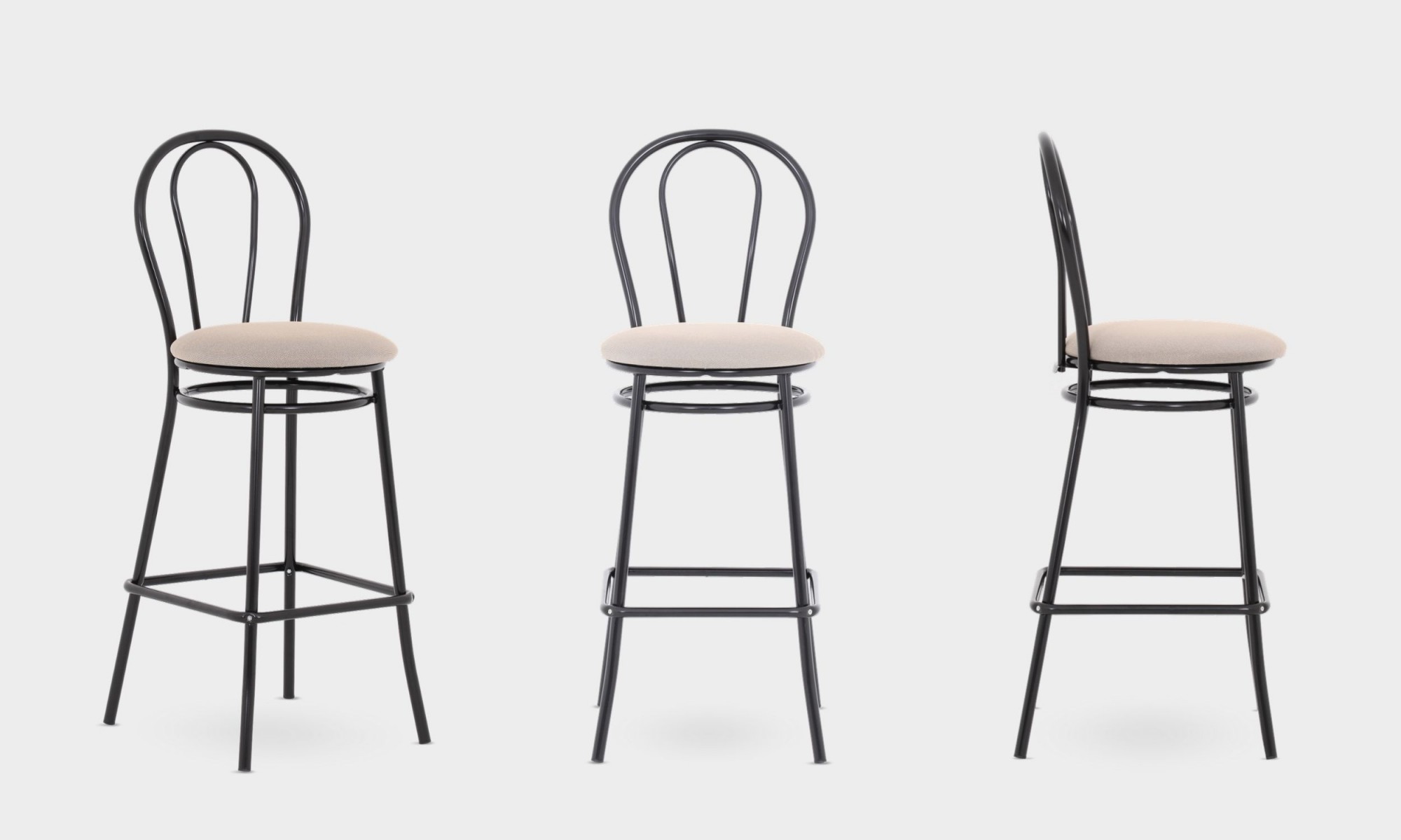 Główna galeria - Stołek barowy TULIPAN HOCKER CR/RAL WOOD (4)