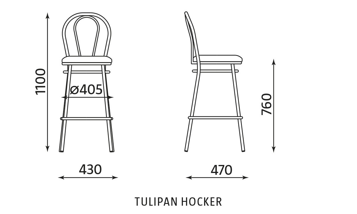 Główna galeria - Stołek barowy TULIPAN HOCKER (2)