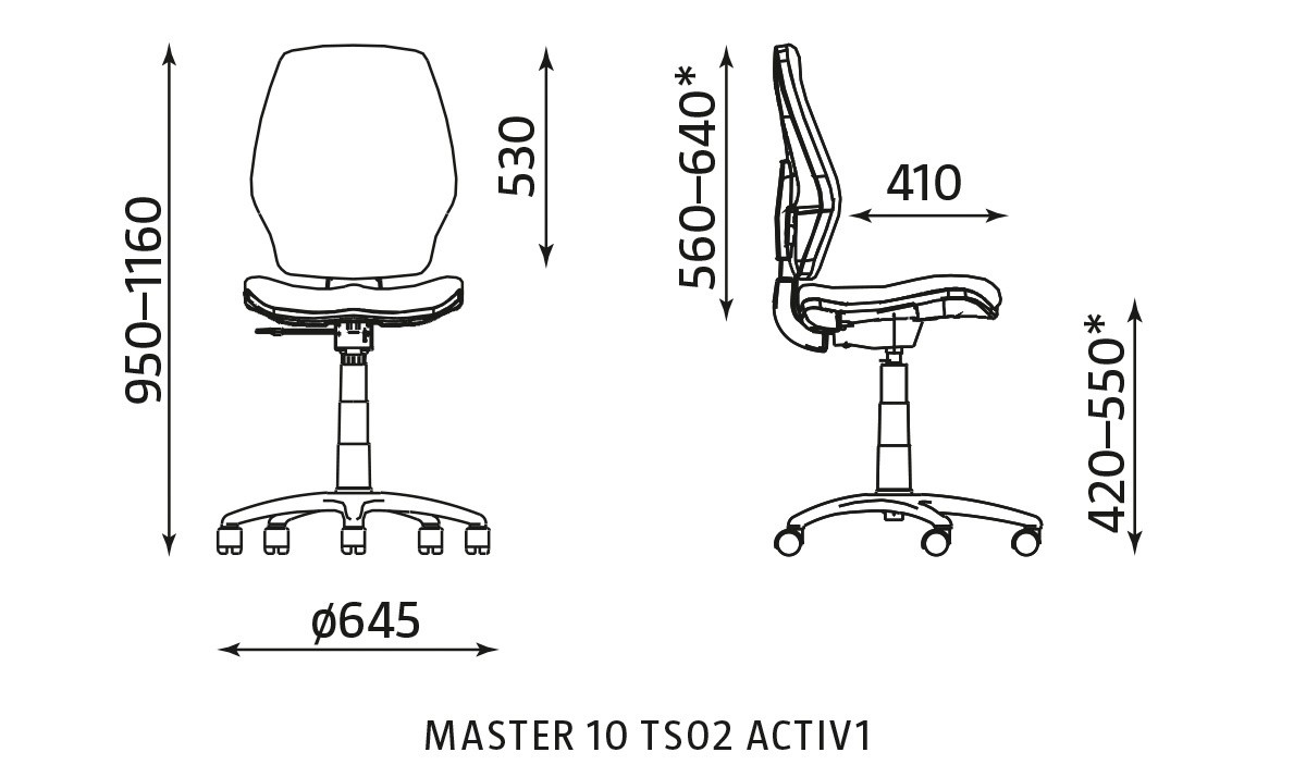Główna galeria - Krzesło obrotowe MASTER 10 TS02 ACTIV1 (2)
