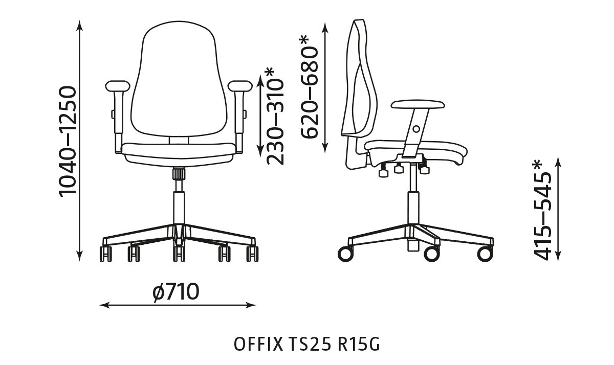Główna galeria - Krzesło pracownicze OFFIX TS25 R15G (2)