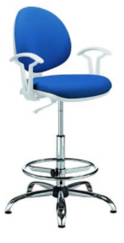 Krzesło pracownicze SMART WHITE GTP27 STEEL04 + RING BASE CHROME