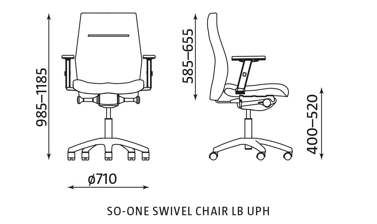 Główna galeria - Krzesło pracownicze SO-ONE LB UPH (2)