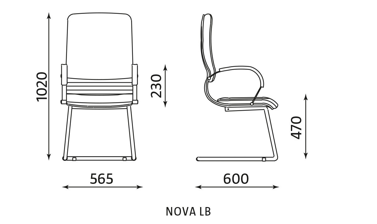 Główna galeria - Fotel stacjonarny NOVA WOOD STEEL CF LB CHROME (2)